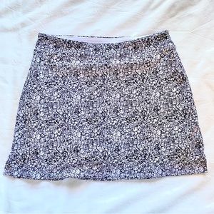 Tranquility by Colorado Clothing Athletic Skort Tennis Skirt Black White Pattern